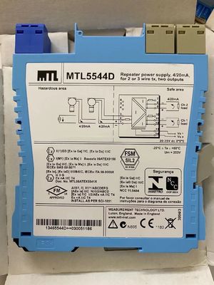 MTL5544D Repeater Stromversorgung MTL Instrumente 4/20ma für 2 oder 3 Drahttransmitter Zwei Ausgänge