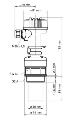 SONS62.EXXX VEGASON 62 Ultraschallsensor zur kontinuierlichen Messung des Niveaus