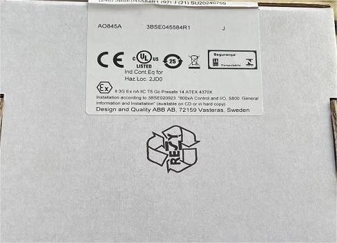 ABB AO845A 3BSE045584R1 Analog-Ausgang Redundant oder Einzel 4..20ma