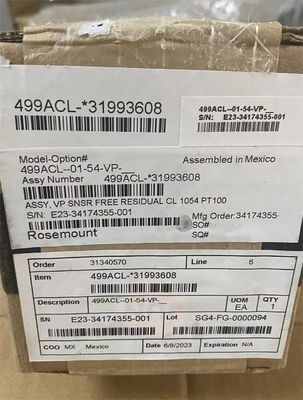 Emerson Rosemount PH-Sensoren 499ACL-01-54-VP 499ACL freies Chlor Sensor