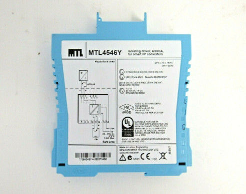MTL4546Y MTL-Instrumente zur Isolierung des Fahrers für 4 ̊20mA HART-Ventilpositionierer mit Linienfehldetektion