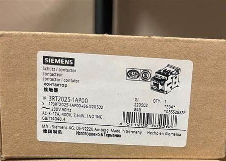 Siemens 3RT2035-1AP00 Kontakter mit 1 NO 1 NC Hilfskontakten Schrauben Endgerät Größe S2 6,6W bei Wechselstrom in heißem Betriebszustand
