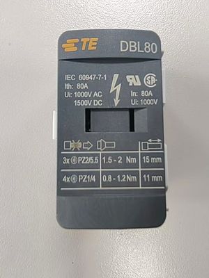 TE Konnektivität / Entrelec DBL80 Stromverteilungsblöcke Linearität Fehler 0,1% Schaltfrequenz ≤ 10 Hz Industriestandard