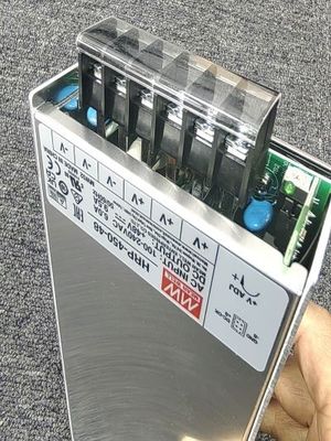 Durchschnittliche Leistung HRP-450-48 48Vdc 9,5A PFC-Stromversorgung 8 Analog-Ausgänge Kompakt 100 mm x 100 mm x 100 mm Größe
