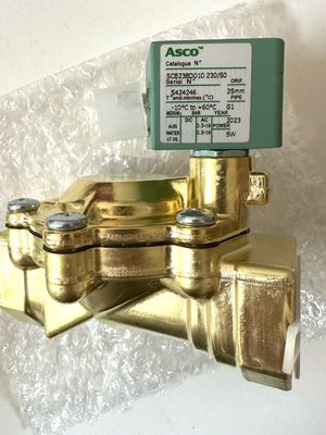 ASCO SCE238D008EMO.24/DC - Messingkörper, EPDM, G1/2, 2/2 NC, Serie 238 Elektromagnetische Ventile Pilot betrieben, eingebaut in Pilot