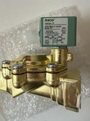ASCO SCE238D008EMO.24/DC - Messingkörper, EPDM, G1/2, 2/2 NC, Serie 238 Elektromagnetische Ventile Pilot betrieben, eingebaut in Pilot