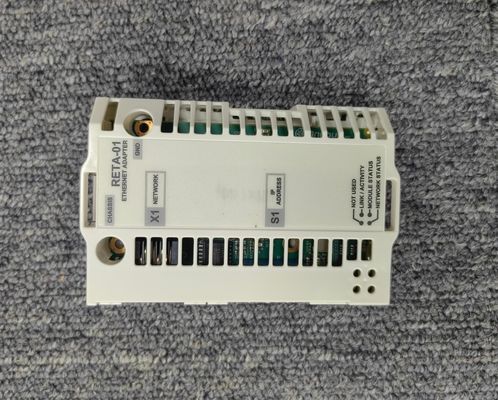 ABB RETA-01 Die R-Serie RETA-01 ist ein Ethernet-Adaptermodul mit einem Port, das zwei Kommunikationsprotokolle unterstützt