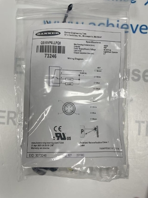 BANNER QS18VP6LLPQ8 Serie Rundum-Lichtschranke Durchfluss 0,70 Cv -20°C 65°C Vielseitige Lösung