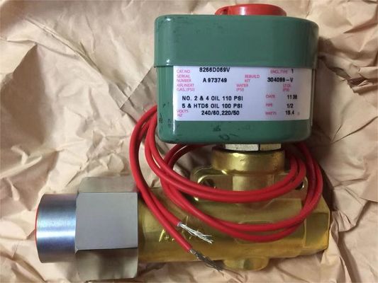 8266D069V 1/2" NPT Emerson ASCO 2-Wege-Solenoidventil Brennstofföl 120VAC 1/4" Öffnung