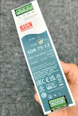 MW Durchschnittlich gut SDR-75-12 12V 6,3A 75W Einzelausgang Industrie DIN Schienenstromversorgung